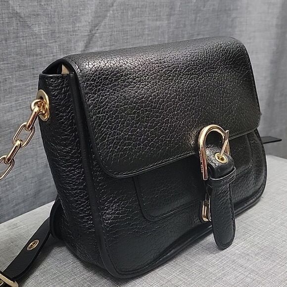 Michael Kors Cooper Black Pebbled Leather Messenger Crossbody Shoulderbag  - Picture 2 of 11